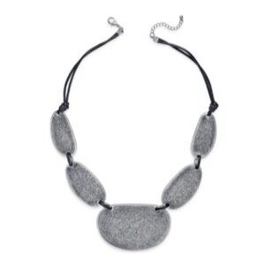 Style & Co. Silver-Tone Black Cord Glitter Drama Statement Fashion Necklace $38